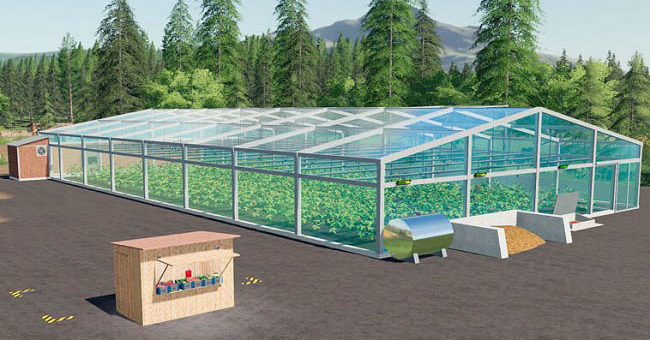 Мод ПАК HoT Greenhouses v1.0.2.0 Farming Simulator 19