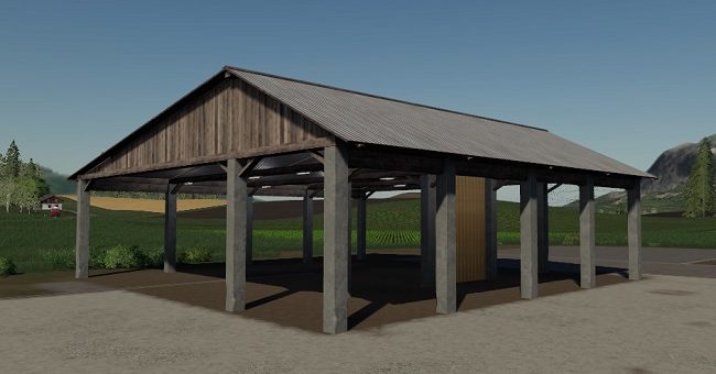 Мод навес Einfacher Unterstand v1.0 Farming Simulator 2019