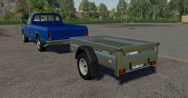 Мод прицеп Lizard Car Trailer v1.0.0.0 Farming Simulator 19