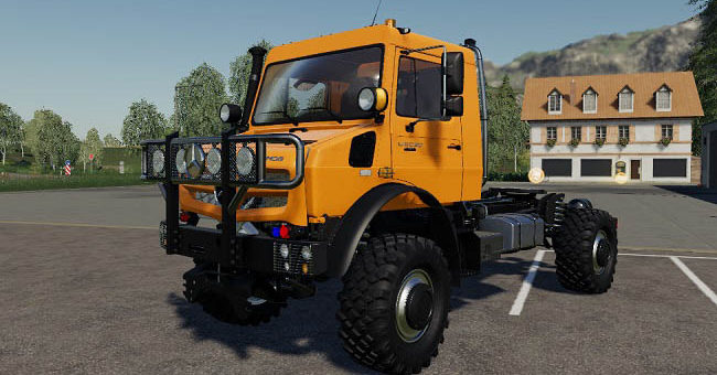 Мод грузовик Mercedes-Benz Unimog U5023 - U5030 v1.0.0.1 FS19