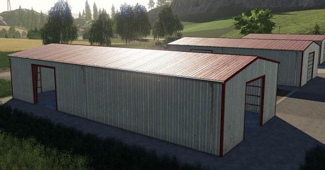 Мод гаражи Metal Storages v1.0.0.0 Farming Simulator 19