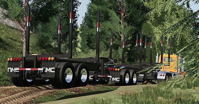 Мод ПАК NMC US Log Trailers v1.0.0.0 Farming Simulator 2019