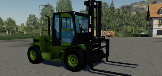 Мод погрузчик Clark C80D forklift v2.0 Farming Simulator 19