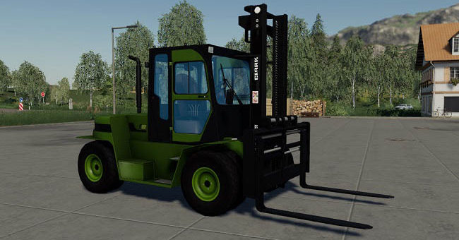 Мод погрузчик Clark C80D forklift v2.0 Farming Simulator 19