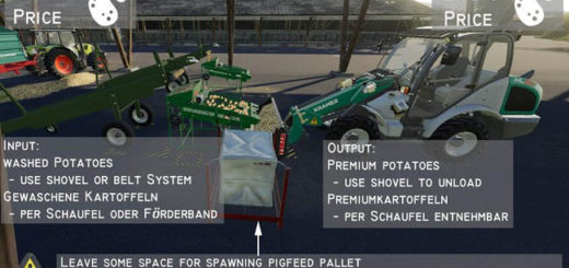 Мод мойщик Potatosorter v1.0.0.0 Farming Simulator 2019