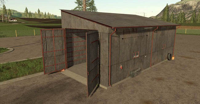Мод гараж Metal Shed v1.0.0.0 Farming Simulator 19