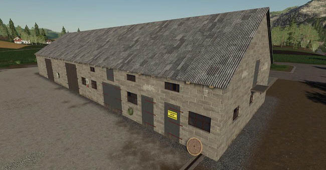 Мод сарай Polish Brick Barn v1.0.0.0 Farming Simulator 19