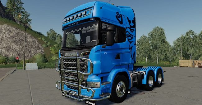 Мод тягач Scania R730 Semi 3 AXLE v1.0.0.2 FS2019