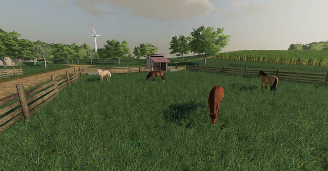 Мод пастбище Horse Husbandry from FS09 v1.0.0.0 FS19