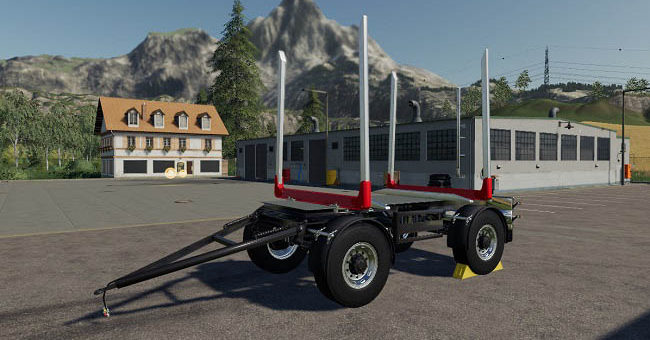 Мод прицеп MKS8 forest trailer MP v1.0.0.0 Farming Simulator 19
