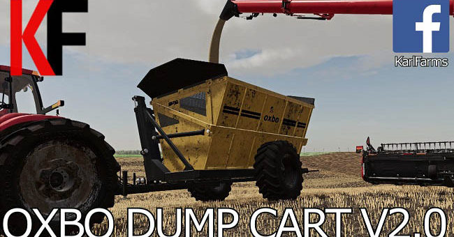 Мод прицеп Oxbo High Tip Dump Cart v2.0 FS2019