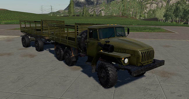 Мод грузовик Урал 4320 Военный v1.0.0.0 ФС2019
