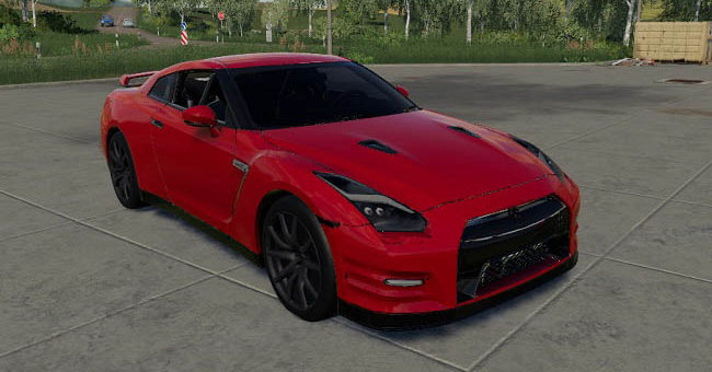 Мод авто 2015 Nissan GTR v1.0 Farming Simulator 19