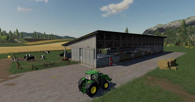 Мод пастбище Cow Stable v1.0.0.0 Farming Simulator 2019