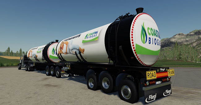 Мод прицеп Fliegl Semi Roadtrain Biogas Trailer v1.6 FS2019