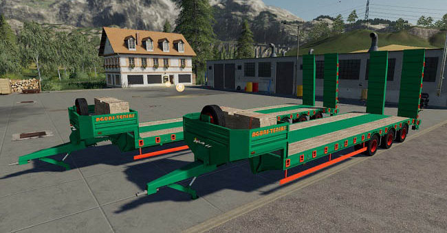 Мод ПАК Aguas Tenias Gondola Trailer v1.0.0.0 FS2019