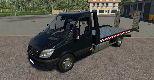 Мод грузовик Mercedes Sprinter Transporter v1.0 Farming Simulator 19