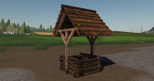Мод колодец Placeable Woodenfountain v1.0.0.0 Farming Simulator 19