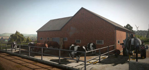Мод коровник Buildings With Cows v1.0.0.0 Farming Simulator 19