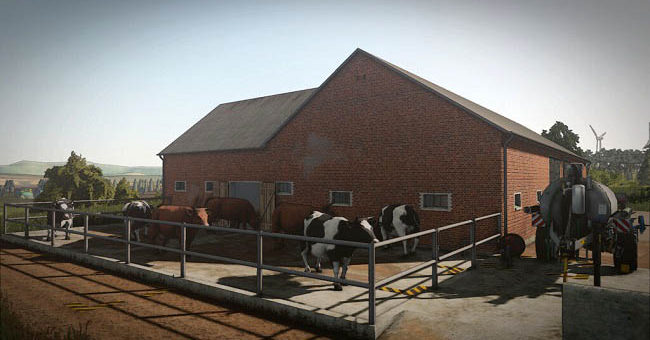 Мод коровник Buildings With Cows v1.0.0.0 Farming Simulator 19