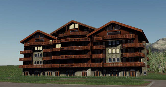 Мод отель Hotel Large v1.0.0.0 Farming Simulator 2019
