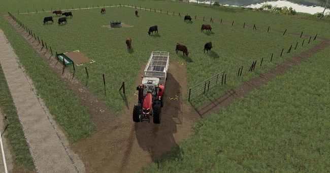 Мод пастбище Cattle Pasture v1.0.0.2 Farming Simulator 19