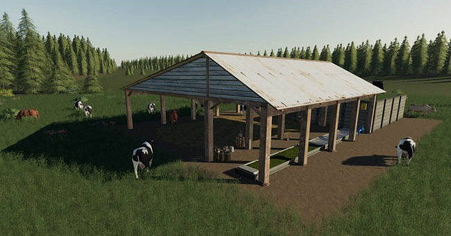 Мод пастбище Open Cow Pasture v1.0.0.0 Farming Simulator 2019