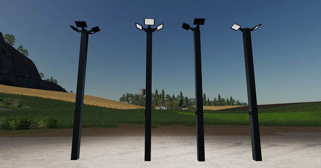 Мод фонари Better Lights v1.0.0.0 Farming Simulator 19