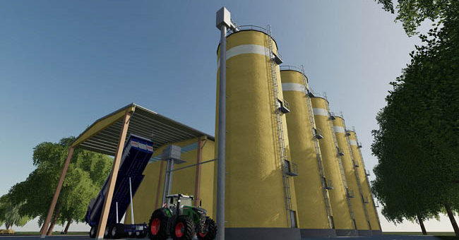 Мод хранилище Concrete Silos v1.0.0.0 Farming Simulator 19