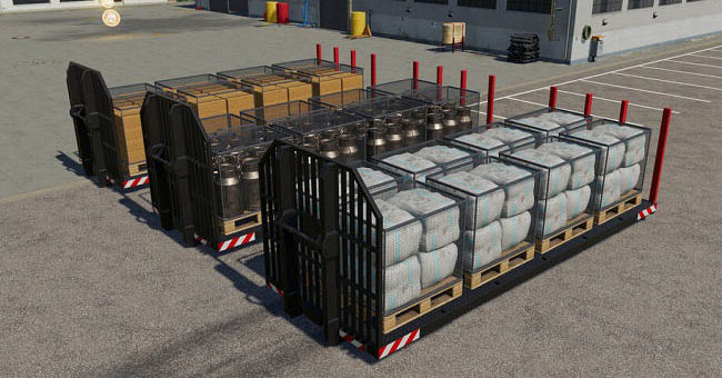 Мод ПАК Container Pallets v1.0.0.0 Farming Simulator 19