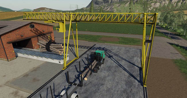 Мод кран Wood Crane v1.0.0.0 Farming Simulator 19