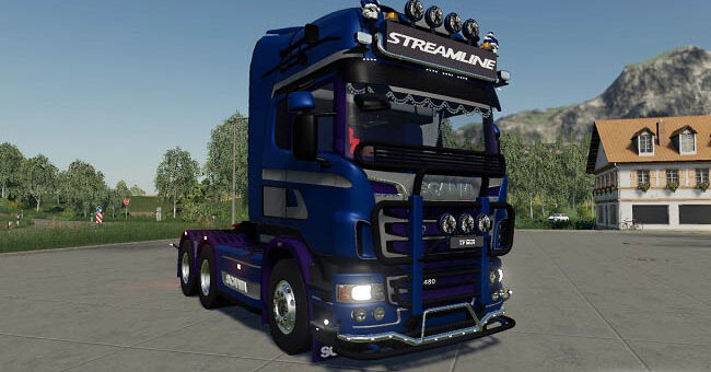 Мод тягач Scania R730 Streamline v3.0 Farming Simulator 2019