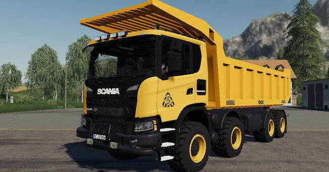 Мод грузовик Scania XT 8x8 Mining Truck v1.0.0.0 FS19