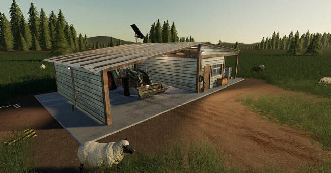 Мод овчарня Open Sheep Pasture v1.0.0.1 Farming Simulator 19
