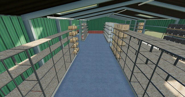 Мод склады Pallets High Shelf Storage v1.0.0.1 Farming Simulator 19