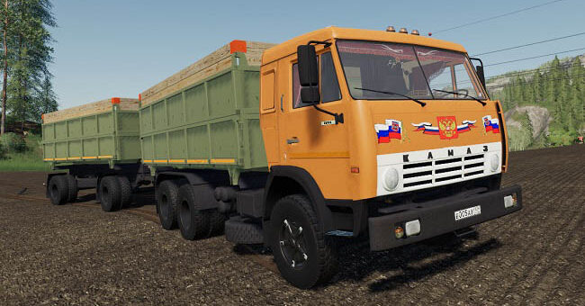 Мод грузовик Камаз Сельхозник и Нефаз v1.0.0.0 ФС19