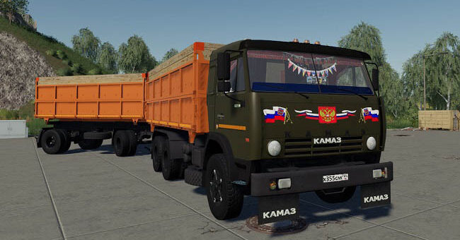 Мод Kamaz и прицеп Nefaz v1.0.0.1