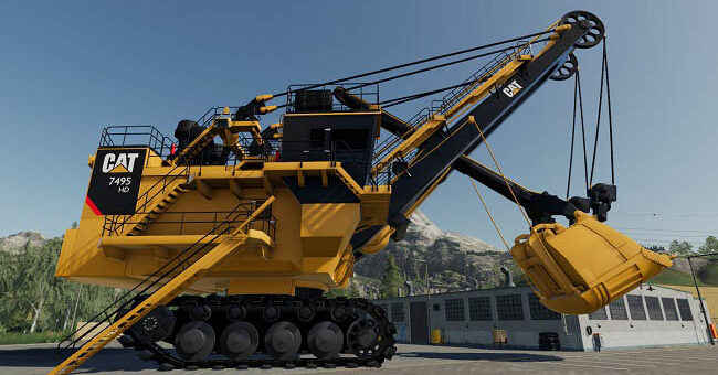 Мод экскаватор CAT 7495 Electric Rope Shovel v1.0 FS19