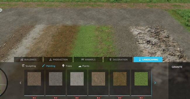 Мод Free Landscaping Tools v1.0.0.0 Farming Simulator 22