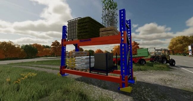Мод стеллаж Placeable Palletshelf v1.3.0.0 FS22