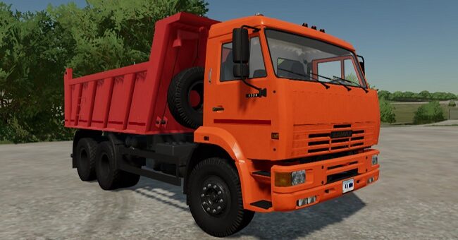 Мод грузовик КамАЗ 6520 Самосвал v1.0 ФС2022