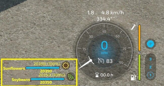 Мод скрипт VehicleFruit Hud v0.61 Beta FS22