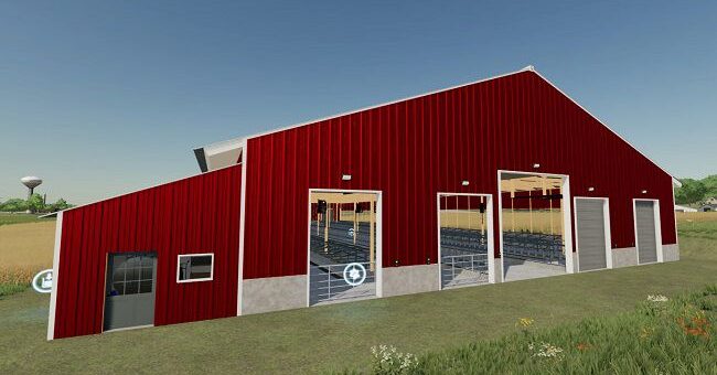 Мод коровник CC Free Stall v1.1 Farming Simulator 22