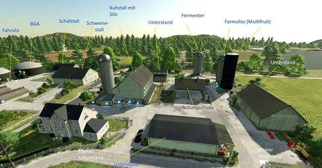 Мод ПАК White Farm Building Pack v1.0 Farming Simulator 22
