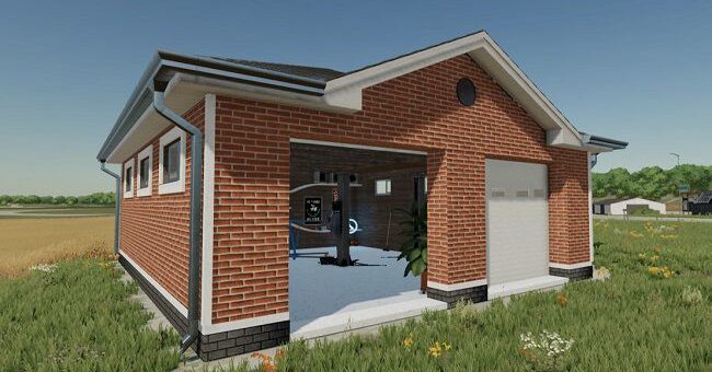 Мод гараж Workshop Garage v1.0 Farming Simulator 22