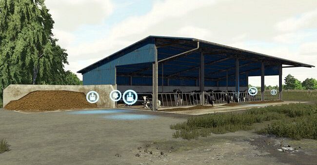 Мод коровник Selfmade CowShed v1.0 Farming Simulator 22