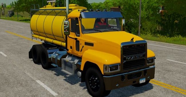 Мод грузовик Mack Pinnacle 6x4 Tanker v1.0 Farming Simulator 22