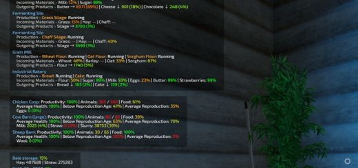 Мод скрипт Production Inspector v1.2.0.0 Farming Simulator 22