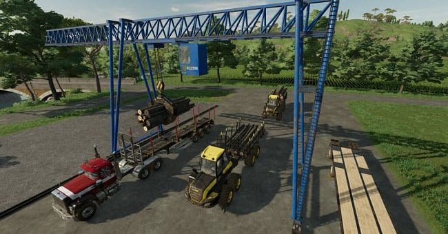 Мод кран Wood Crane v1.0 Farming Simulator 22