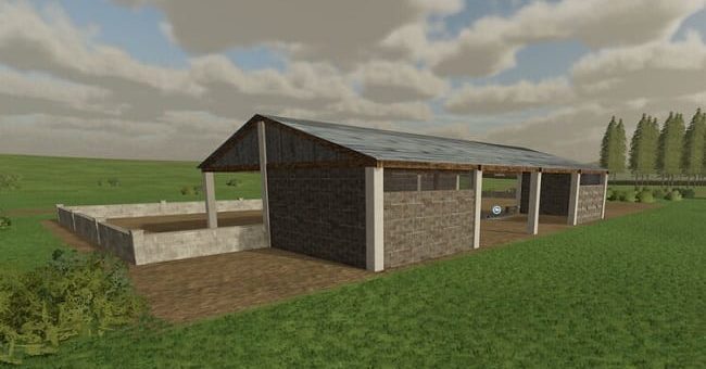 Мод свинарник Large Pig Pen v1.0 Farming Simulator 2022